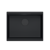 Quadron LOGAN 100 GraniteQ zlewozmywak pure carbon 56x45x21,5 cm 1-komorowy podwieszany z syfonem manualnym pure carbon HQJ6045U7BLMU